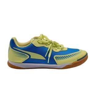 Puma Pressing III Indoor Futsal Yellow Blue Soccer‎ Shoes 106934-01 Size 10.5